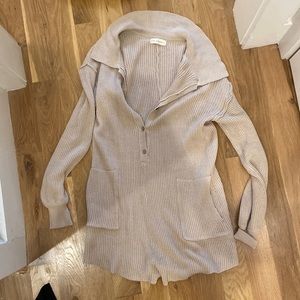 Knit button up romper